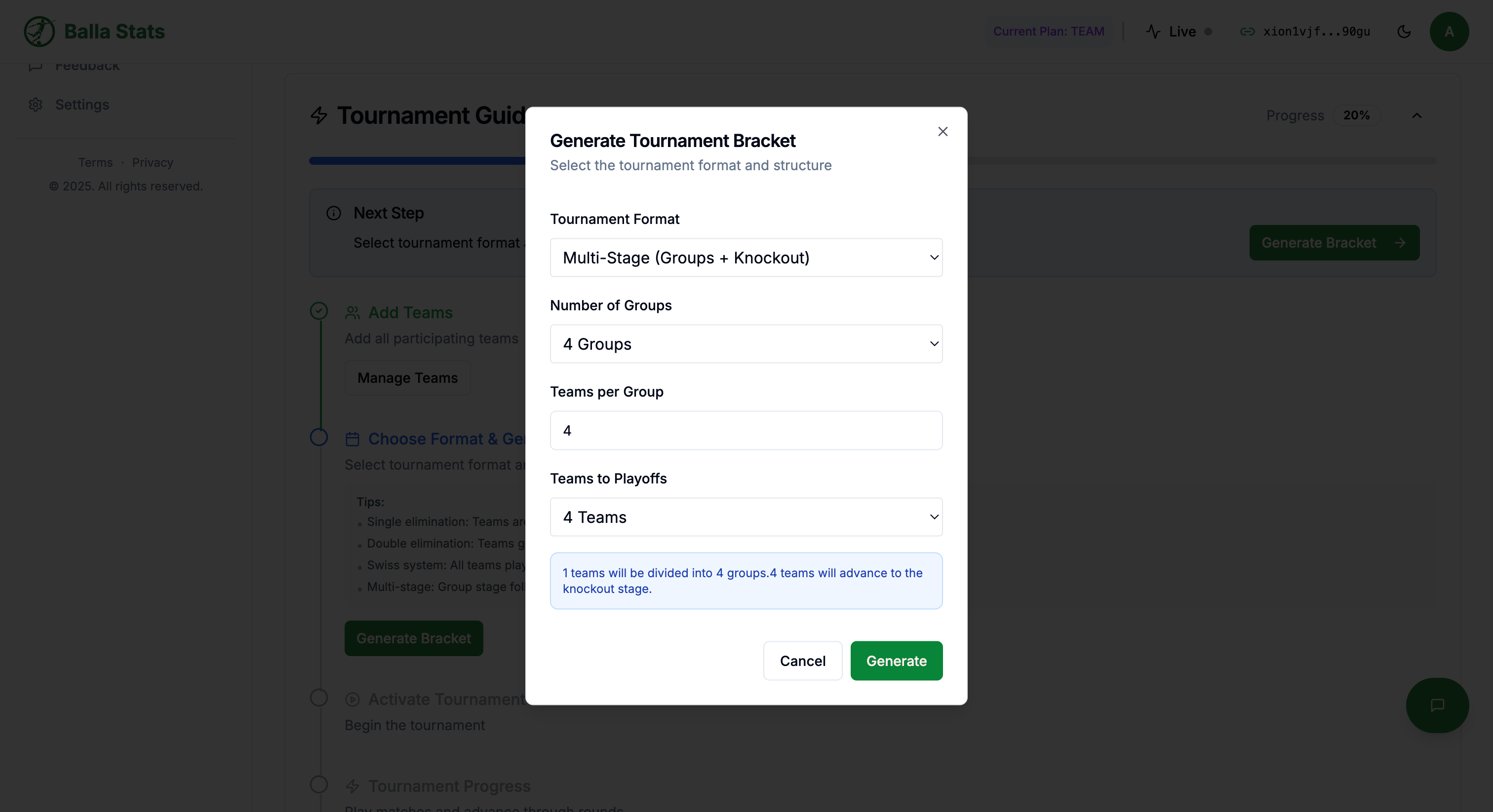 Fixture generation interface